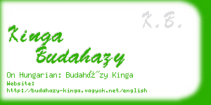 kinga budahazy business card
